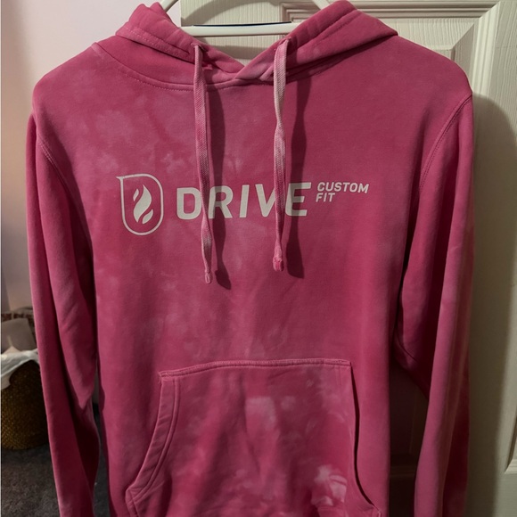 Pink Tie-Dye Hoodie- Breast Cancer Awareness Symbol - Picture 5 of 5